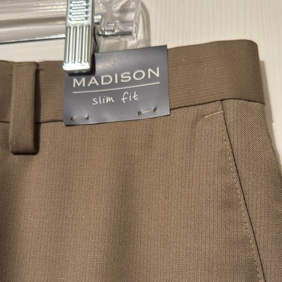 Madison Slim Fit Brown Dress Pants 36 x 32 - Picture 4 of 9